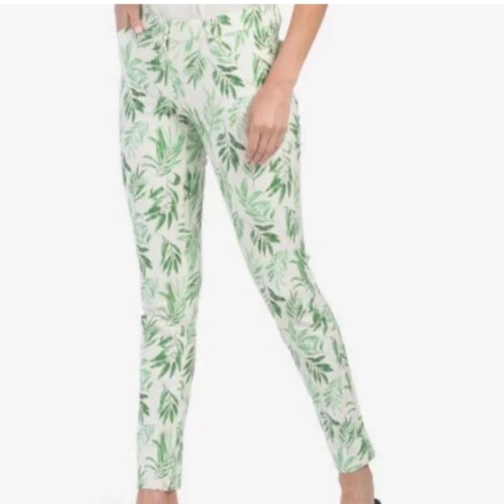 J. McLaughlin leaf print tropical pants